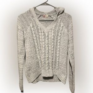 Juniors XS Light Gray Hooded Sweater - New Never Worn